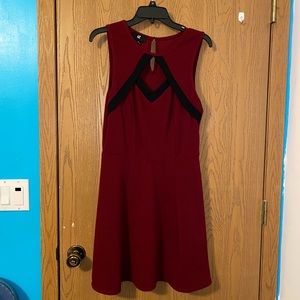 Burgundy cut-out dress (KOHLS)